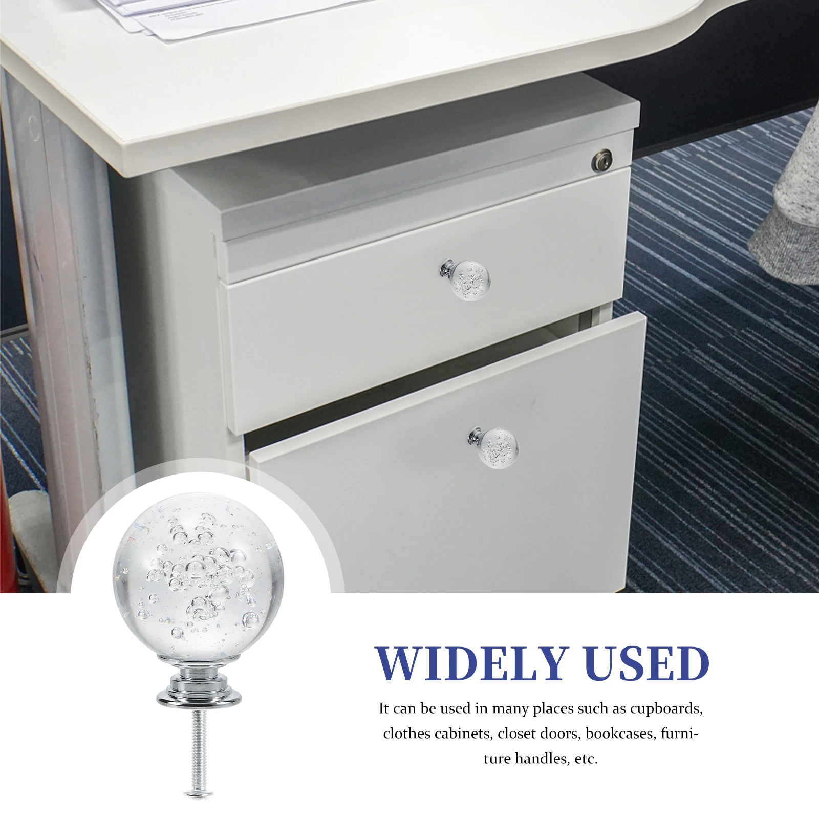 

6 Pcs Crystal Handle Decorative Knobs for Cabinets niture Dresser Aluminum Alloy Handles Mother