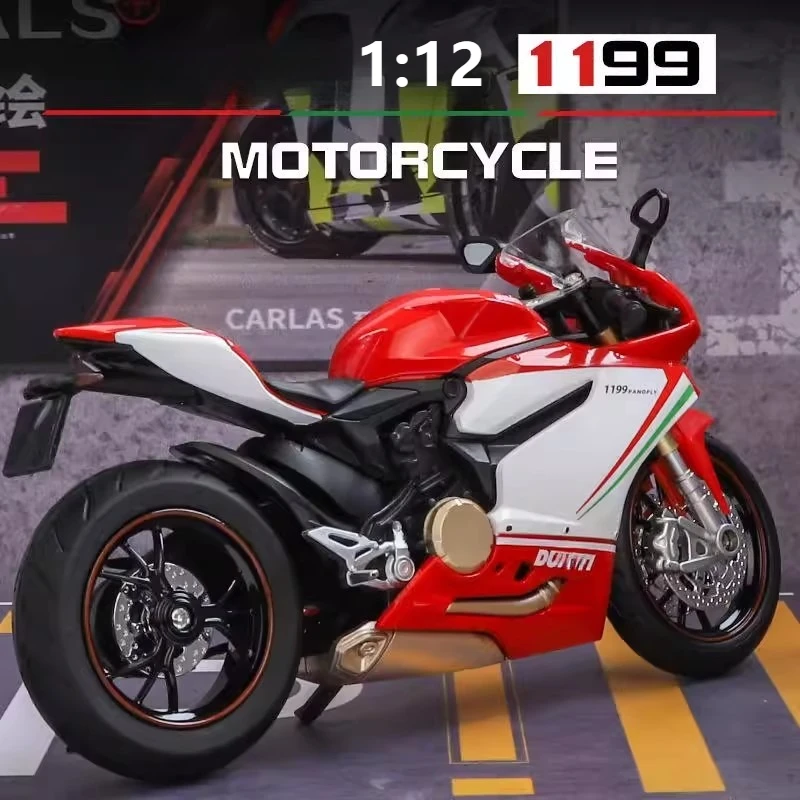 1:12 1199 Panigale S Lega Simulata modello di moto moto pesante giocattolo per bambini ornamento regalo