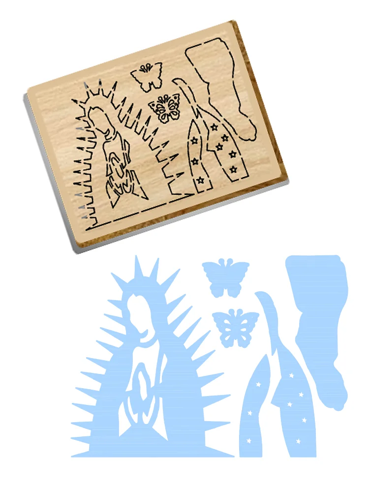 

SIZZIXDIES 1 piece multi-layer wooden cutting die made of Virgin is suitable for cutting machines over 8 inches