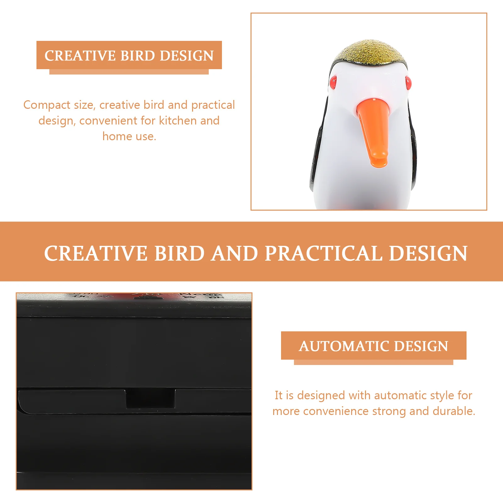 

1Set Compact Bird Style Toothpick Dispenser Easy Operation Press Type Box for Home Kitchen Toothpick Box Toothpicks Container