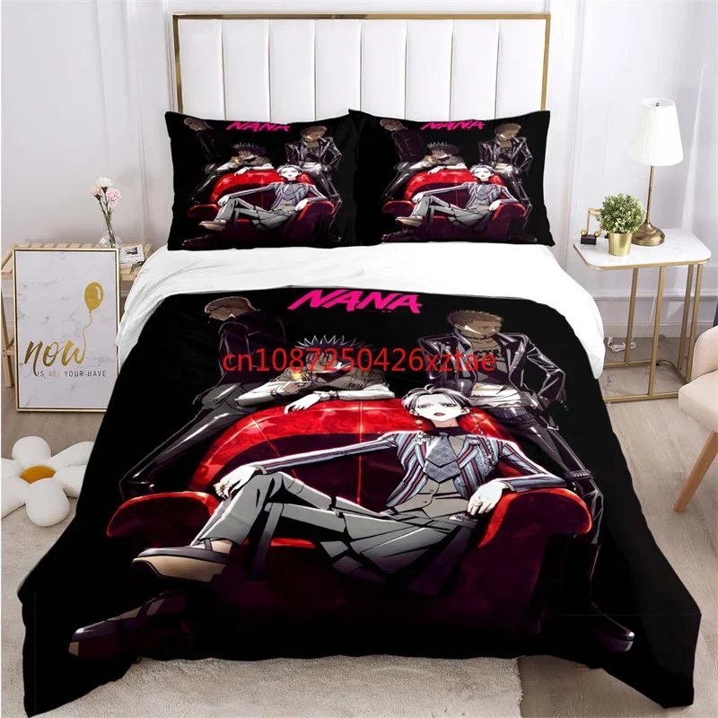 Japanese Classic Anime NANA Logo Bedding Set Duvet Cover Set 3 Piece for Kids and Adults Modern Print