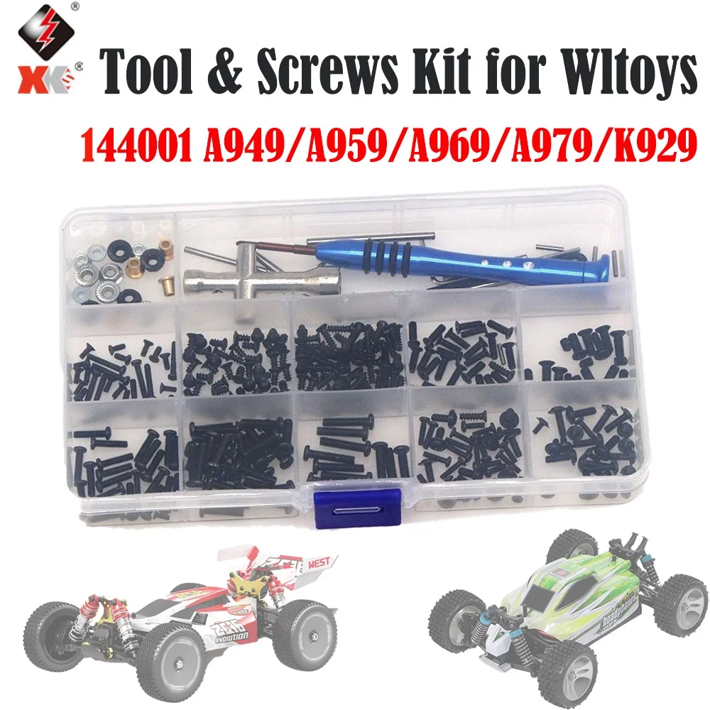 RC Car Tool & Screws Box Kit Set for Wltoys 1/14 144001/A949/A959/A969/A979/K92 RC Car Accessories