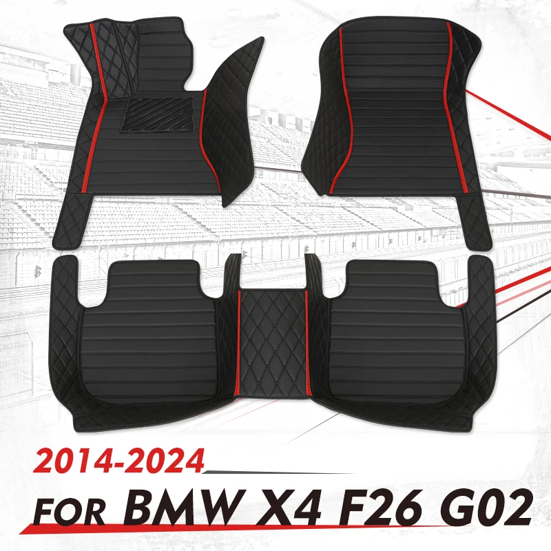 

Custom Car floor mats for BMW X4 F26 2014-2017 G02 2019-2024 2023 22 auto foot Pads automobile carpet cover interior accessories