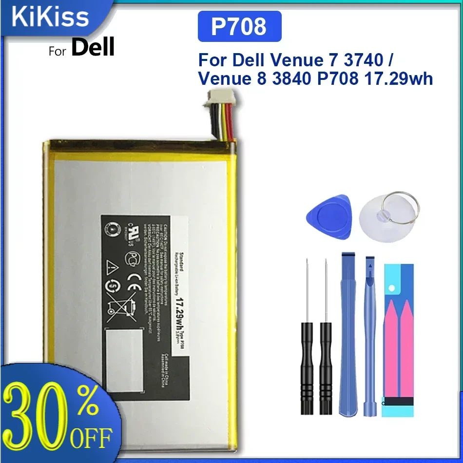 

Tablet Battery For Dell Venue 7 3740 /Venue 8 3840 P708 17.29wh For Dell Venue 7 3740 /Venue 8 3840 P708 17.29wh with Track NO