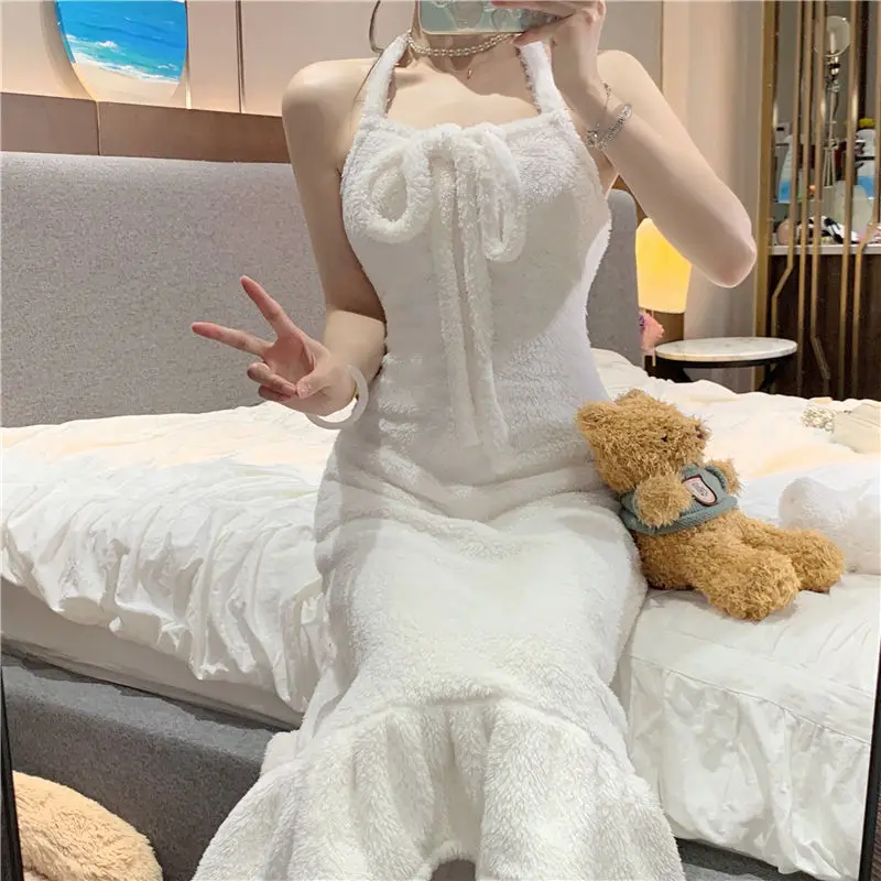 Winter Thicken Robe Sets Women Warm Velvet Lace-up Lovely Leisure Sexy Female Sleepwear Home Lounge All-match Comfortable Ins