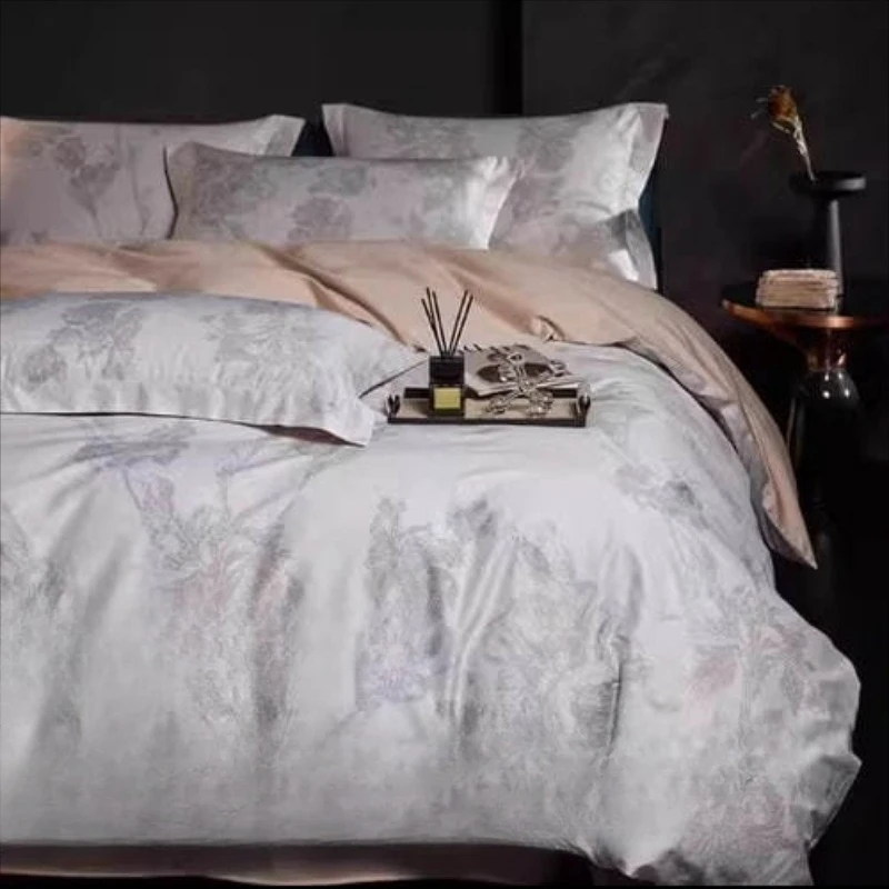 

Simple European four-piece set, light luxury, pure cotton, autumn and winter quilt cover