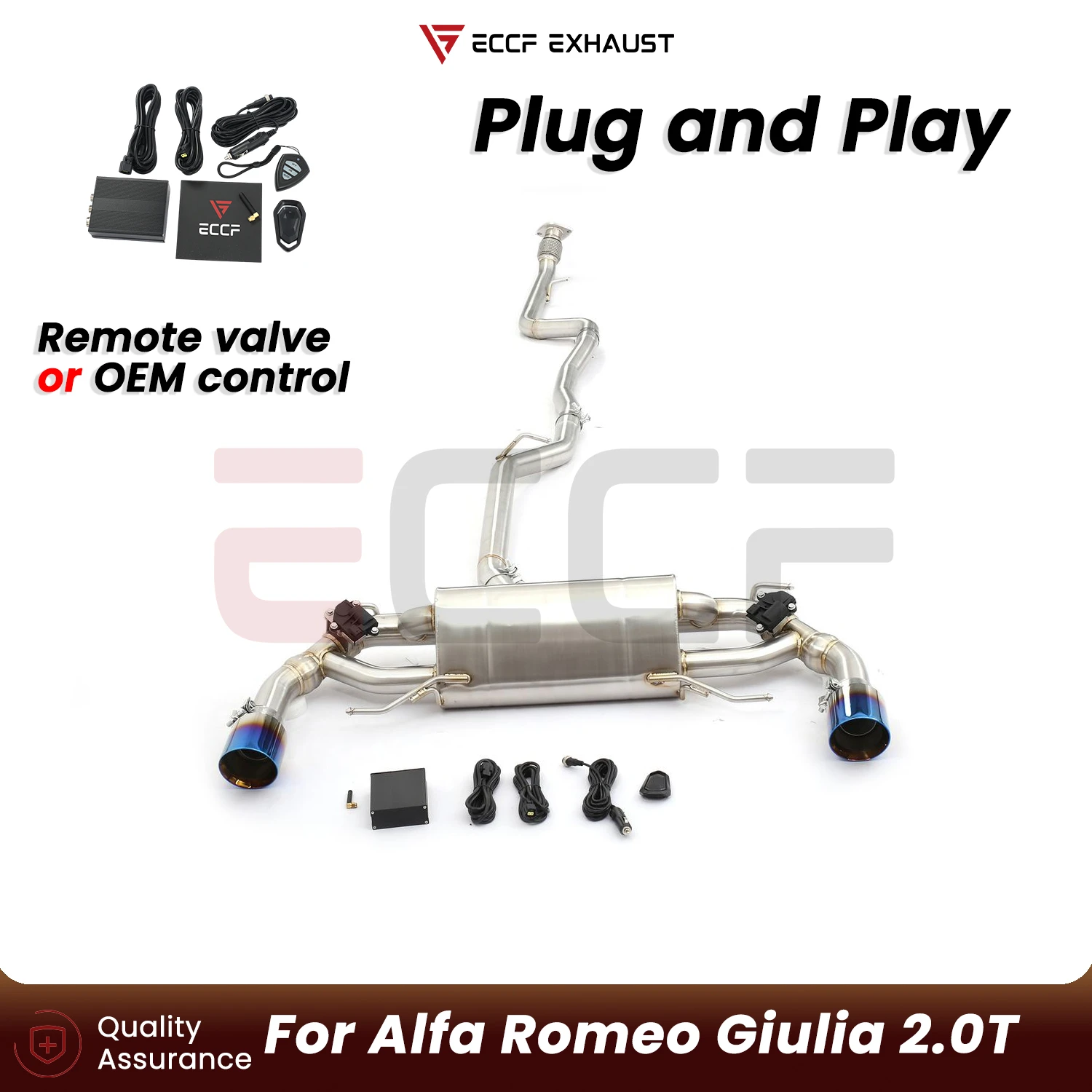 Sporty Stainless steel Catback exhaust system FOR Alfa Romeo Giuilia 2.0T Aggressive Sound Plug and Play Performance Upgrade