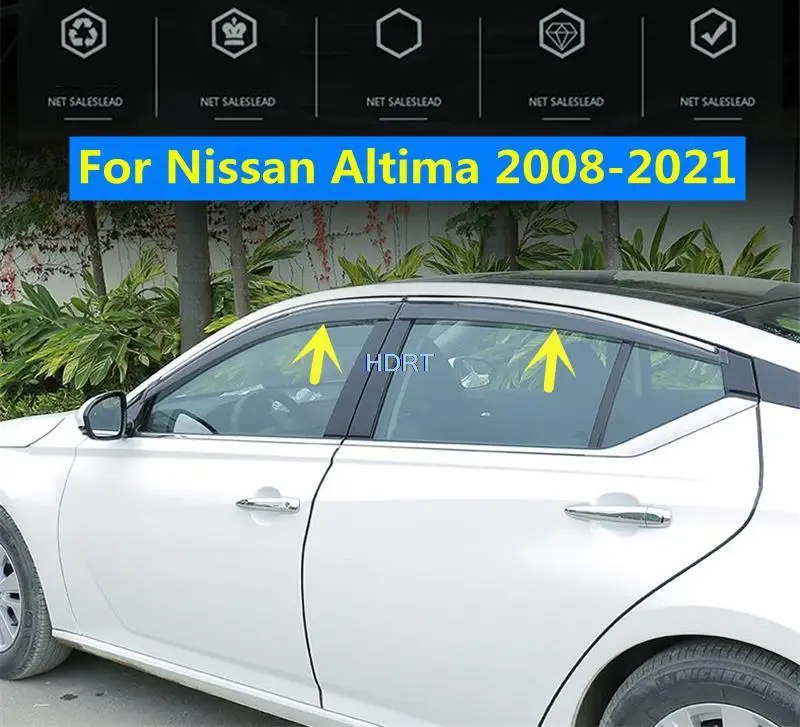 

Window Visor For Nissan Altima Teana Sedan 2008-2021 Vent Awning Sun Rain Guard Cover Deflectors Car Style Protector Accessorie