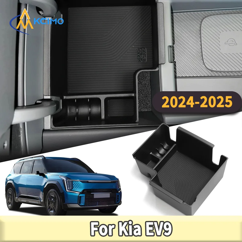 

Black Center Console Armrest Storage Box for Kia EV9 2024-2025 Car Tray Organizer Interior Tidying Auto Accessory
