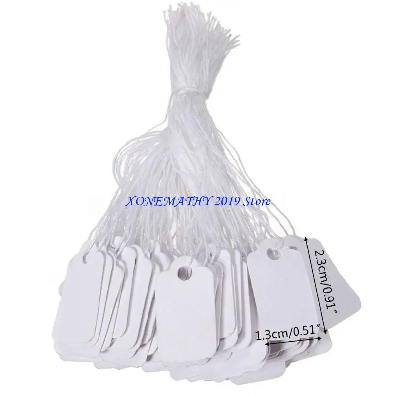 F42F 500x علامات سعر المجوهرات مع سلسلة علامات العلامات المرفقة عرض علامات الملابس علامات عرض تسمية أسعار الورق
