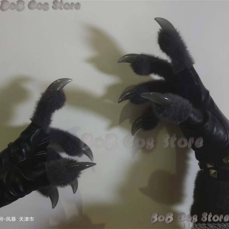 Nail Gloves Kig Furry Animal Claw Cosplay Fursuit Pink Paw Silica Gel Girl Women Man Comic Con Party Gift Roleplay Customized