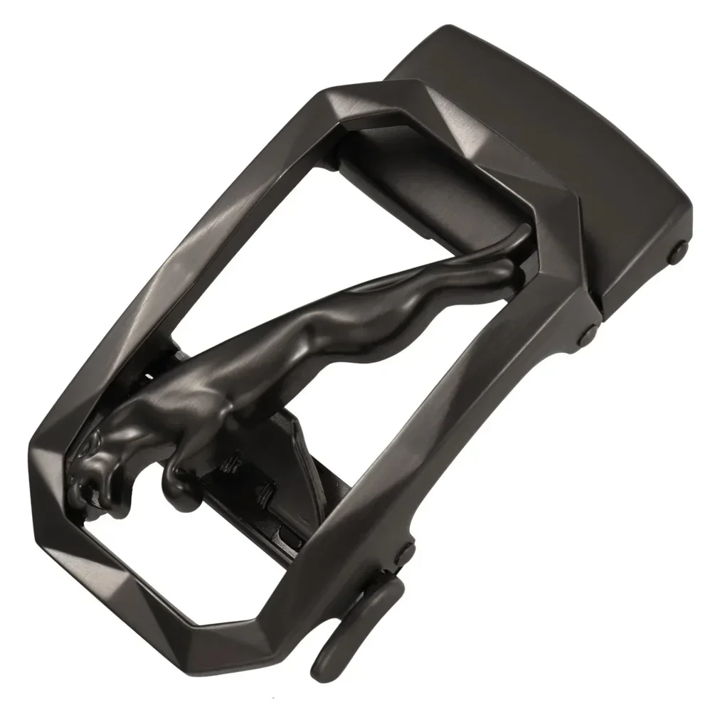 

Квадратная пряжка из сплава с узором гепарда, автоматическая пряжка из цинкового сплава, новые универсальные аксессуары для ремня, мужская модная пряжка для ремня 3,5 см