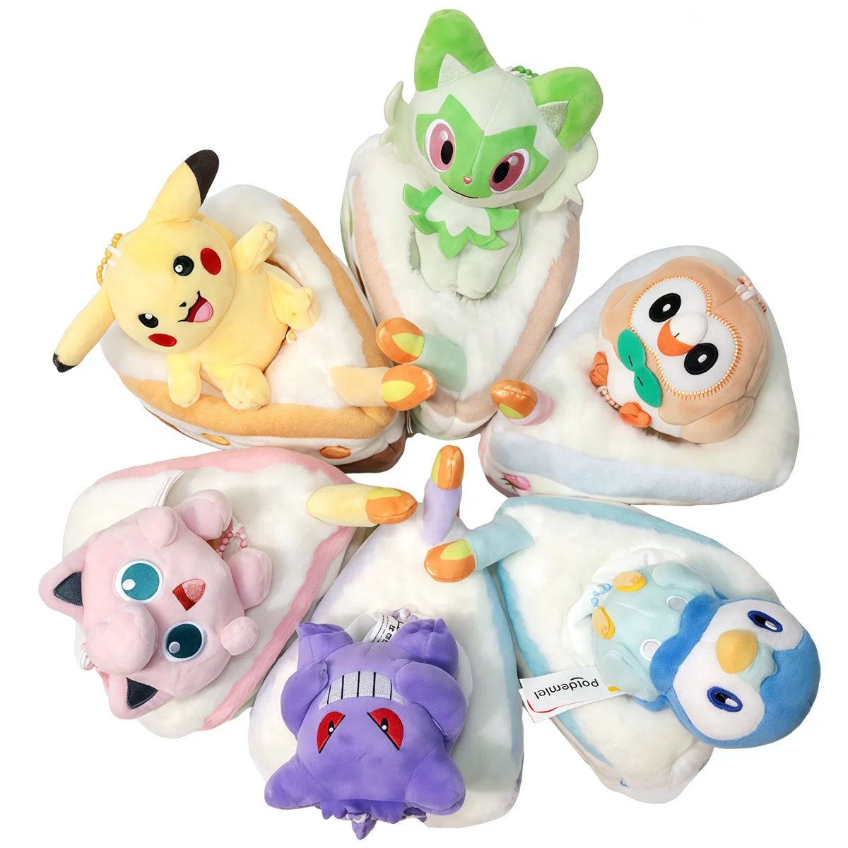 Pokemon Pikachu Peluche Gengar Jigglypuff Sprigatito Anime Plush Toy Cartoon Cute Doll keyring Children's Toy Backpack pendant