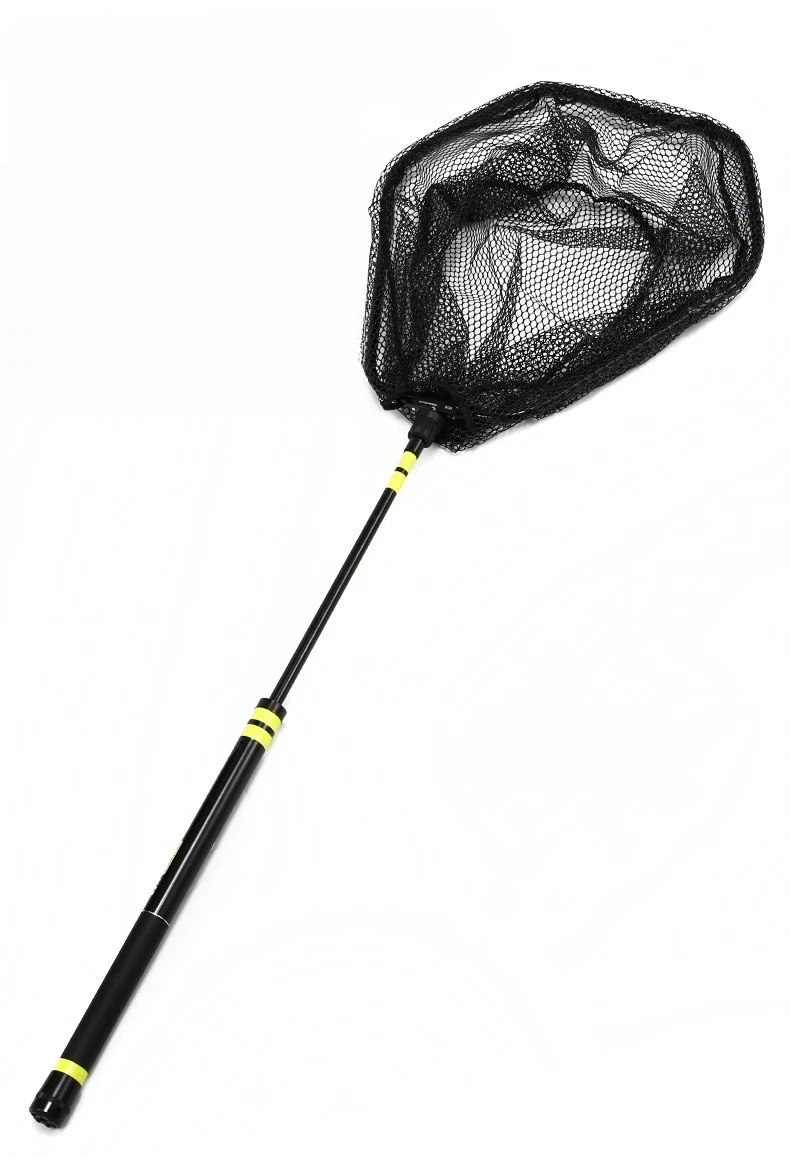 telescopic carbon jade handle coated with fine eye anti-hanging folding copy net head 6