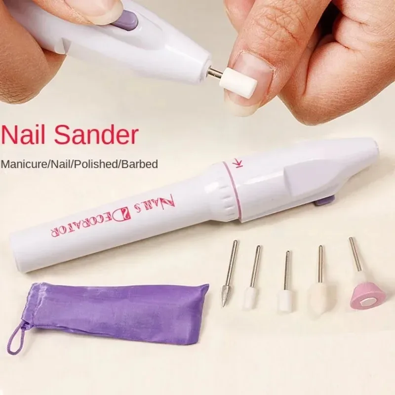 5 in 1 Electric Nail Polish Drill Machine With Light Portable Mini Electric Manicure Art Pen Tools For Gel Remover