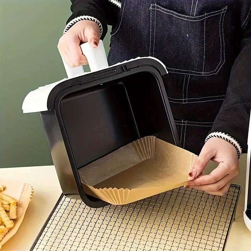 100pcs Non Stick Baking Paper Pads, Suitable for Air Fryers, Ovens, Microwaves, Baking Cookies and Pastry Paper image 3