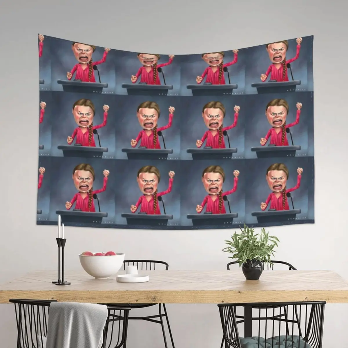

Greta Thunberg fighting for our earth Tapestry Kawaii Room Decor Things To The Room House Decor Korean Room Decor Tapestry