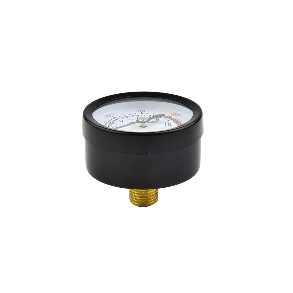 Air Compressor Pressure Gauge 13mm For BSP Thread 0-180 PSI 0-12Bar Manometer Big Dial Male Thread Bottom Air Pump Accessories