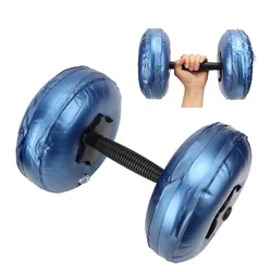 Woman Fitness Portable Adjustable Water Filled Dumbbell Arm Muscle Training Home Yoga Shaping Equipment Blue 8‑10KG  Dumbbell