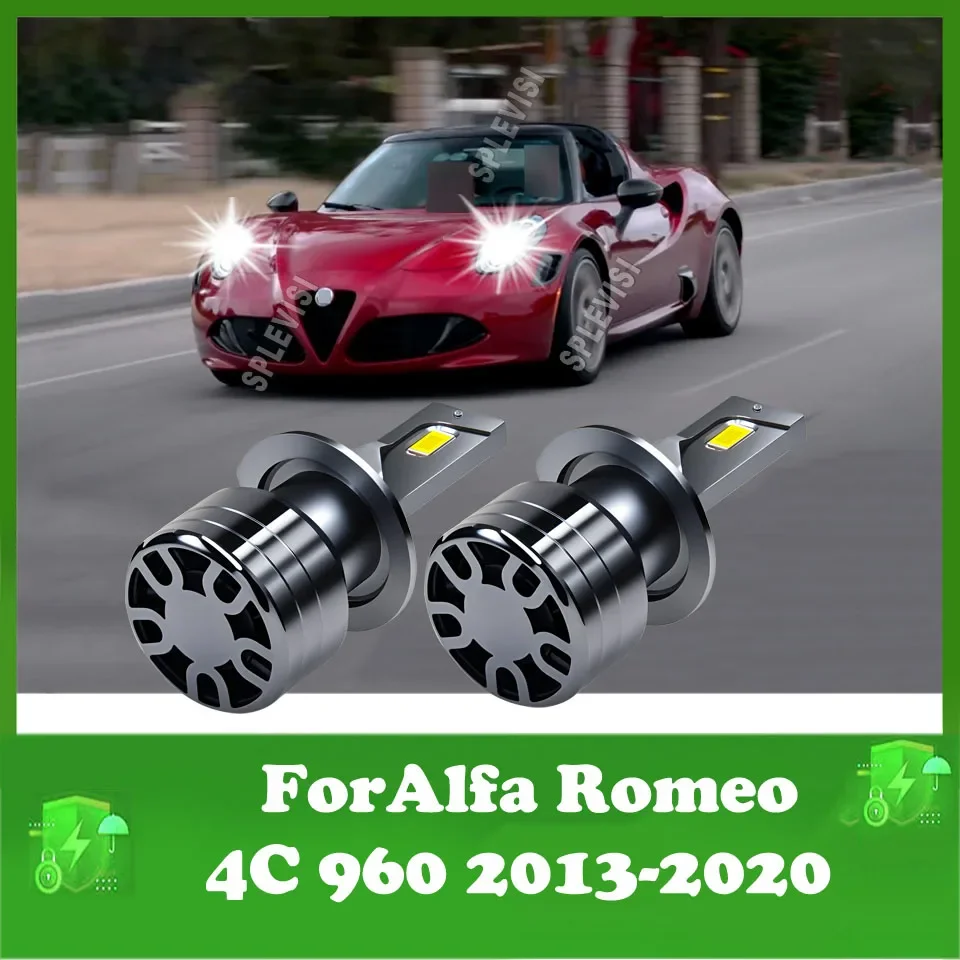 2PCS Car Lights H7 Bright LED Headlights White 6000K 12V For Alfa Romeo 4C 960 2013 2014 2015 2016 2017 2018 2019 2020