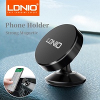 LDNIO Car Phone Holder Strong Magnetic Grip Aluminium Alloy Universal Magnet Mount Mobile Cell Phone Stand Car Smartphone Holder