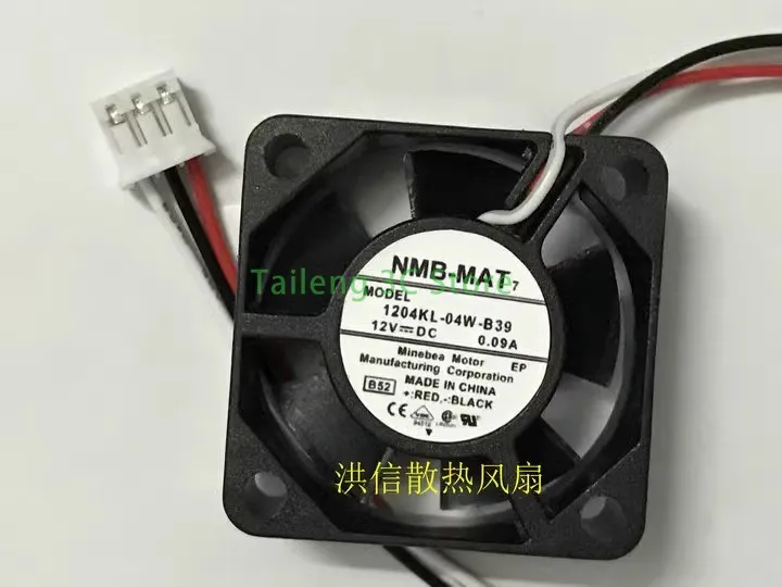

new for 1204KL-04W-B39 DC 12V 0.09A 3CM 3010 3-wire silent cooling fan 30*30*10MM