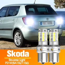 2pcs LED Reverse Light Blub Lamp Canbus P21W BA15S For Skoda Superb Octavia MK1 MK2 MK3 Fabia 1 2 3 Felicia Rapid Roomster Yeti