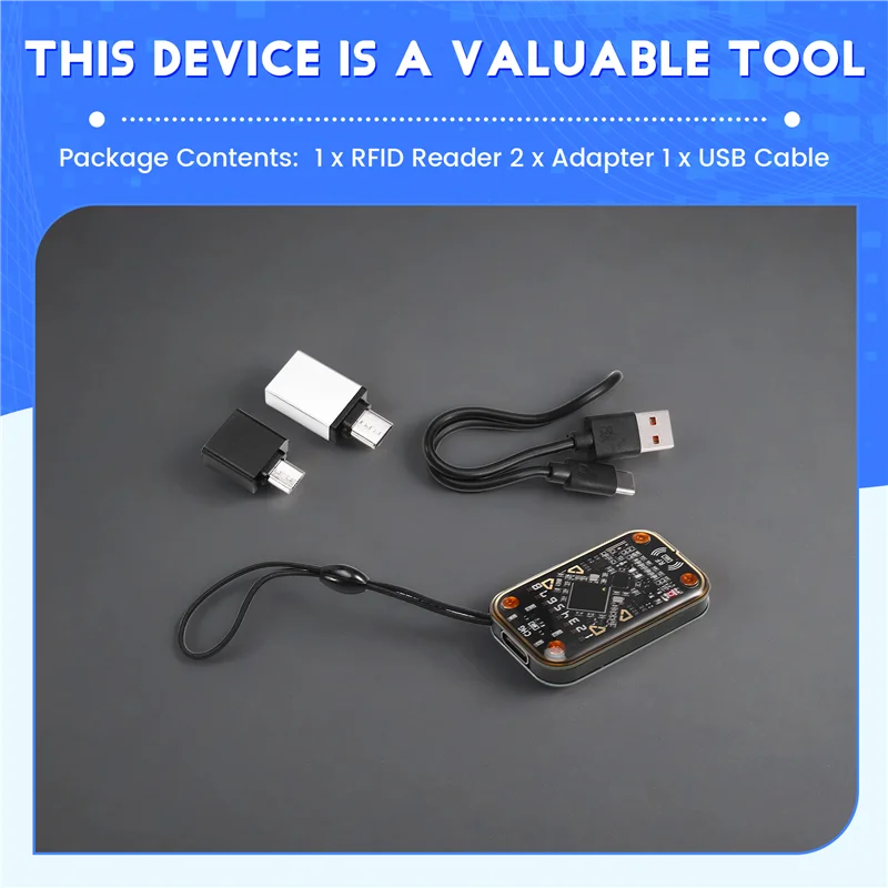 

-A99Z RFID Считыватель смарт-чипов Эмулятор смарт-карт RFID-эмулятор Устройство чтения и записи Em125 кГц IC 13,56 МГц Декодирование значка Поддержка клонирования карты