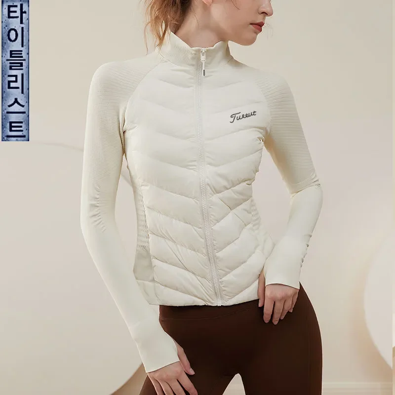 Autumn Winter Golf Wear Women 2024 High Quality Golf Jacket Fashion Yoga Bodybuilding Short Padded Jacket Women Golf Clothing