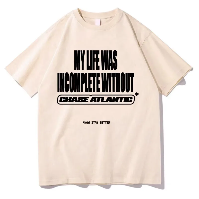 

Chase Atlantic Mylife Was Incomplete Графическая футболка в стиле хип-хоп, рок-группа, одежда, футболка унисекс, хлопковые футболки, женская одежда, топы