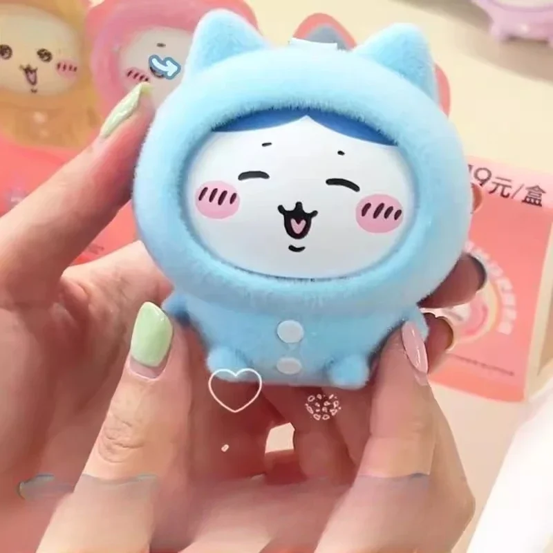 Miniso Chiikawa ropa de dormir colgante que cambia de cara caja ciega serie de vinilo bolsa decoración para mujeres juguete coleccionable de moda regalo