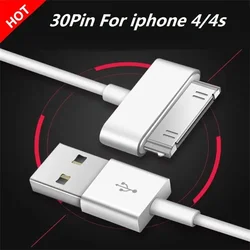 30 Pin USB Charger Cable For IPhone 4 4s 3G 3GS IPad 1 2 3 IPod Adapter Accessories Nano Touch Charging Data Cable Usb Charger