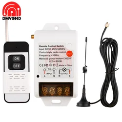 Universal Rf Remote Control 433 MHZ Remote Control 4 Button AC90-250V Water Pump Garage Door Opener Remote Control