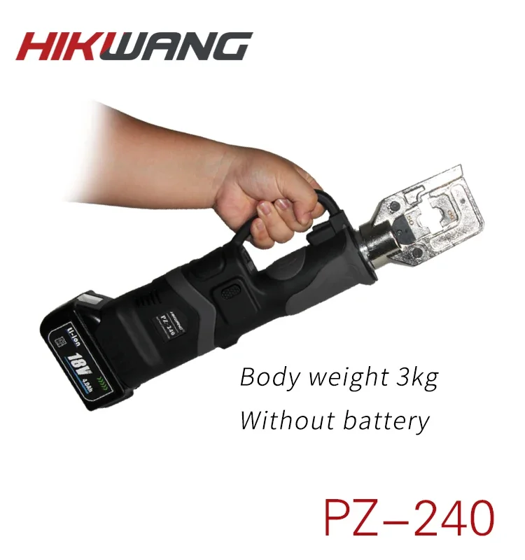 

Portable PZ-240 cordless battery hydraulic cable lug crimping tool for copper aluminum lug Hexagon Lug electric crimper