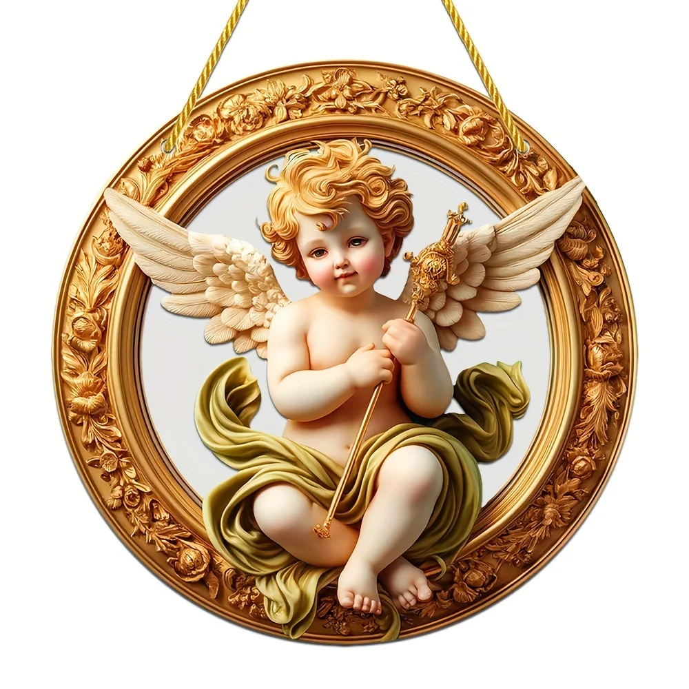 Acrylic Sign, Cherub Window Hanging Decoration, Wonderful Decoration, Sun Catcher, Office Decoration, Gifts for Friends, Family