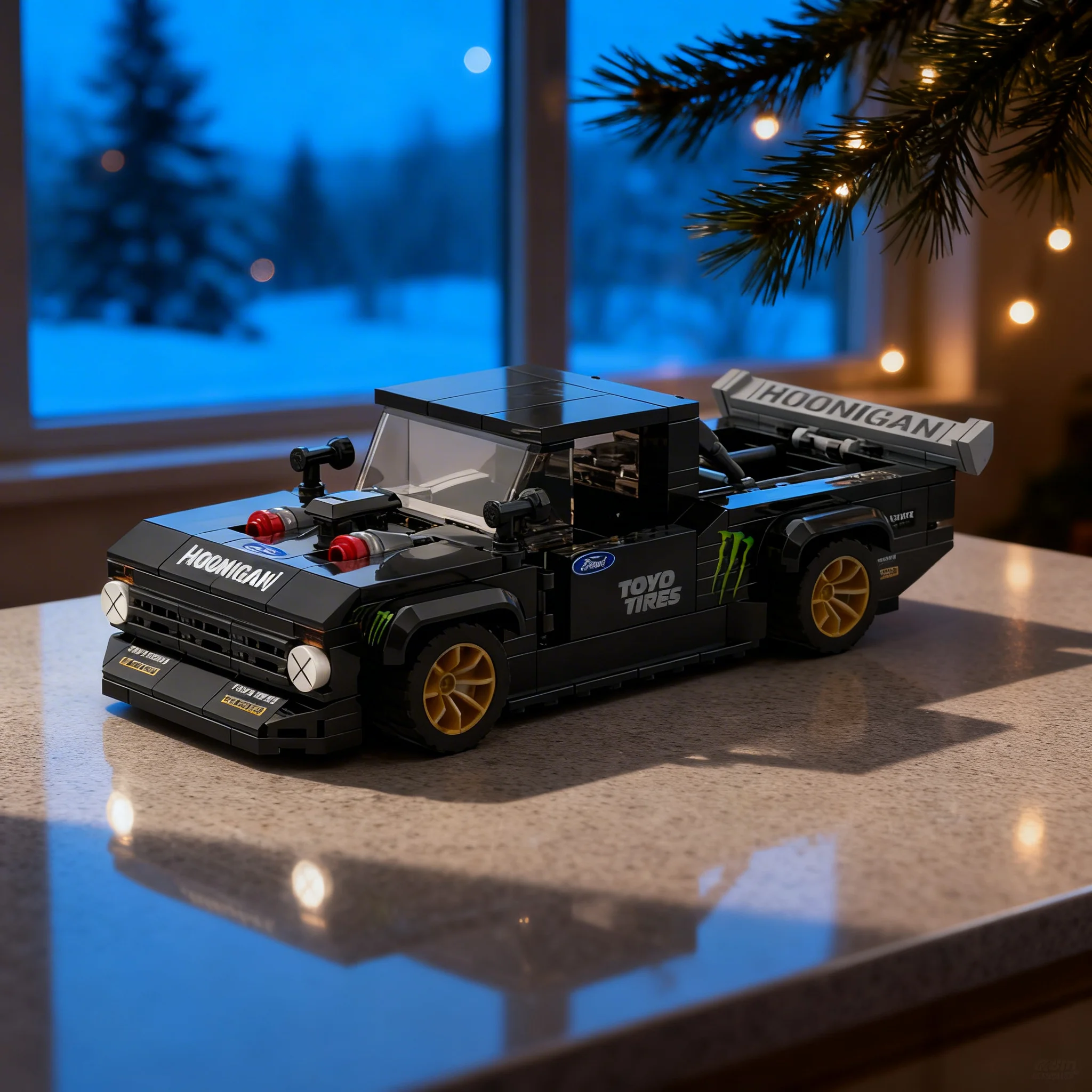 304pcs MOC Classic Truck Hoonitruck Racing Series Technical Vehicle Engineering Model Building Blocks Module Diorama Toy Gift