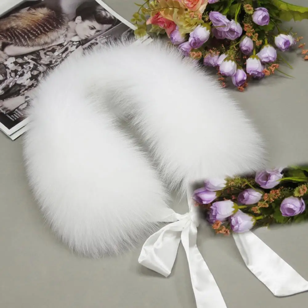 1 قطعة معطف طوق النايلون هود ديكور وهمية طوق الرقبة أدفأ وشاح الشتاء أزياء المرأة معطف دافئ شال فو الفراء للإزالة طوق