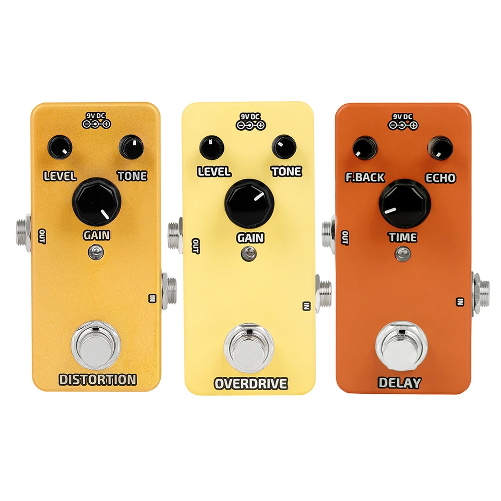 Guitar Pedal Effects Overload Distortion Delay Effect Pedal Metal Mini Pedal Effect for Electric Guitar Bass Parts & Accessories