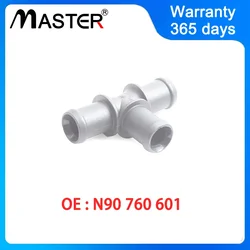 Aluminum T-Piece Radiator Hose Connector N90760601 701819876 Fit for AUDI A3 A4 A5 A6 A7 Q5 Q7 VW Golf JETTA Skoda N90 760 601