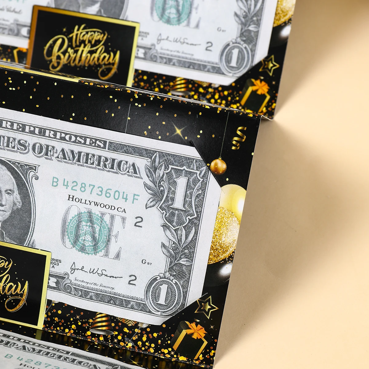 Geburtstagsgeschenk-Geldbörse mit Grußkarte, Kreative Geburtstags-Faltbare Geldumschläge, Roter Umschlag für Kinder – Detail 7