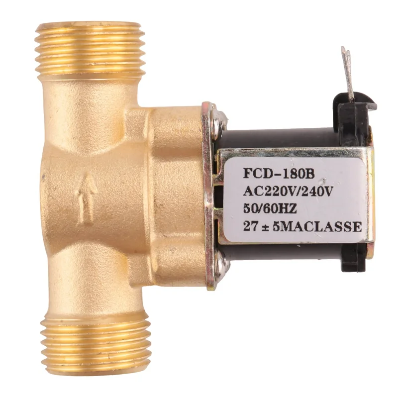 A34R 3Pcs 1/2 Inch Ac 220V Normally Closed Brass Electric Solenoid Magnetic Valve For Water Control Chemical Liquid Industry