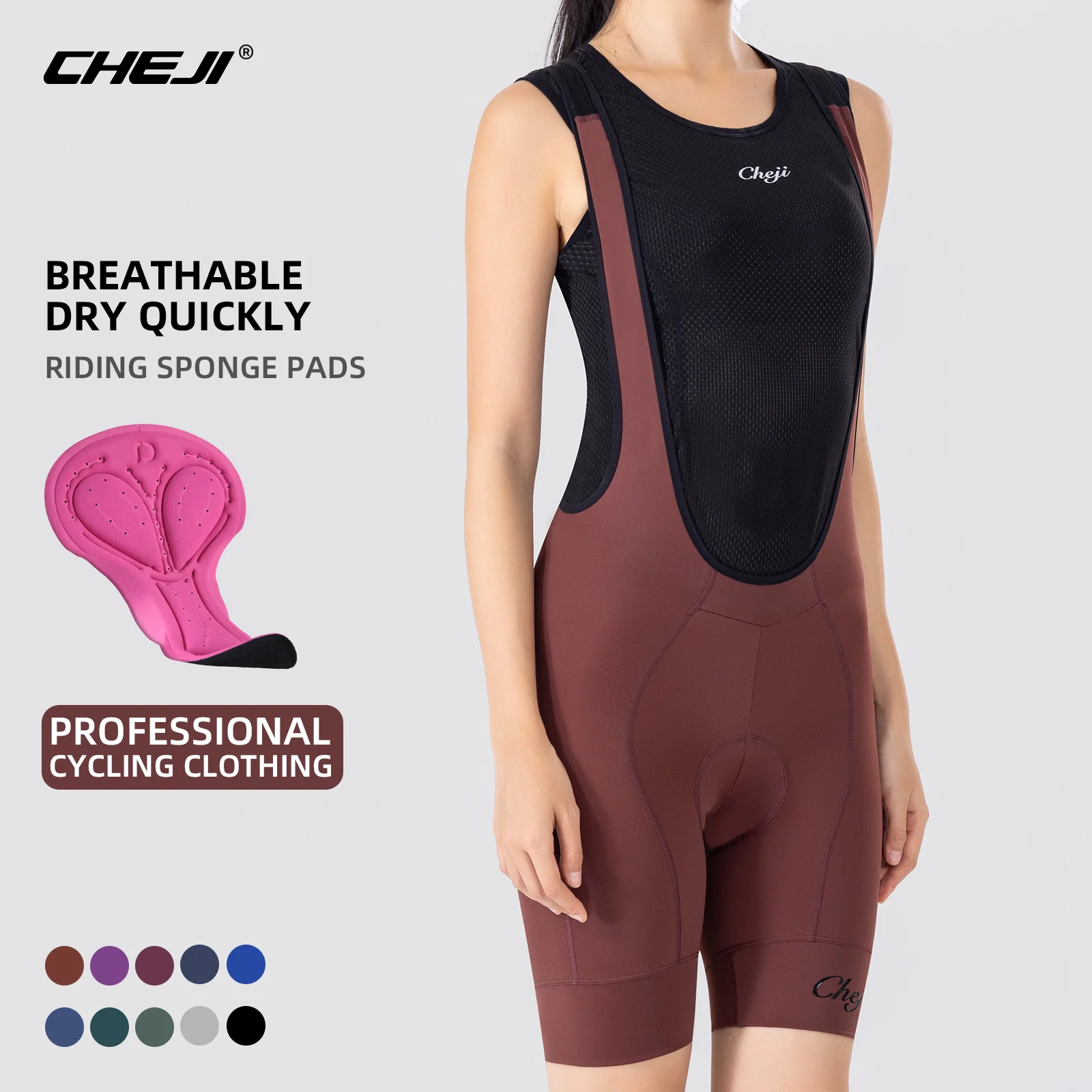 CHEJI New Cycling Bib Shorts Pants Women\'s Bib Shorts Bicycle Bike Shorts Sport Cycling Clothing Equipment Cuissard Cyclisme