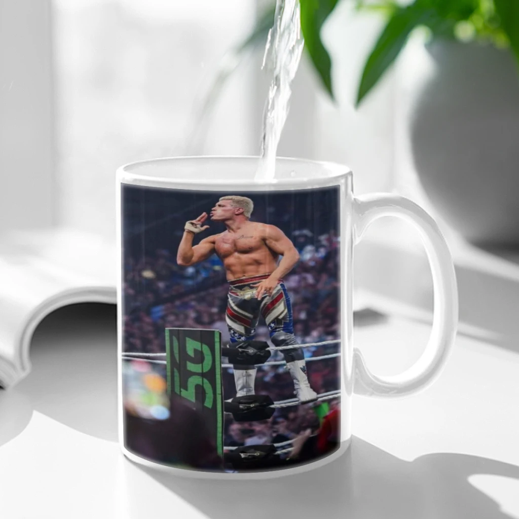 Cody R-Rhodes American Coffee Mug 11oz Fun Ceramic Coffee Tea Cocoa Cup Handle Tea Drink Cup