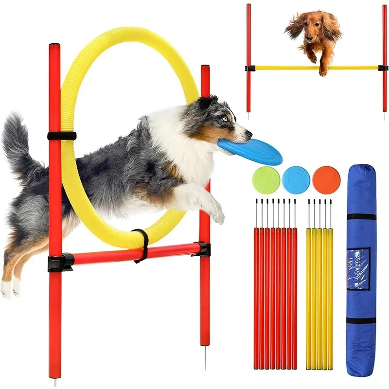 

Agility Training Equipment for Dog Dog Jump Hurdle bar Dog Play Run Jump Game Obedience Set