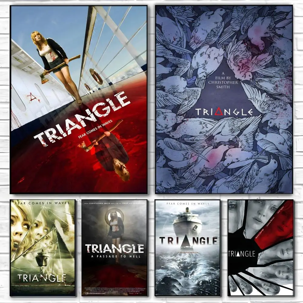 Surreal Thriller Movie T-Triangle Poster  High-definition Art Sticker Self Adhesive Waterproof Home Decoration