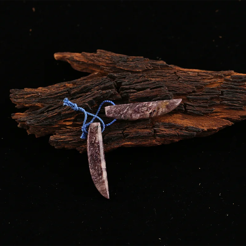 B&F Charoite Earring Beads for Jewelry Making, Handmade Natural stones beads, Stones for jewelry Making Supplies