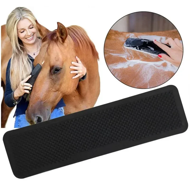 Horse Massage Brushes Animal Body Grooming Bath Cleaning Brushes Equestrian Sports Horse Care Tools Hair Finishing Supplies 1PC