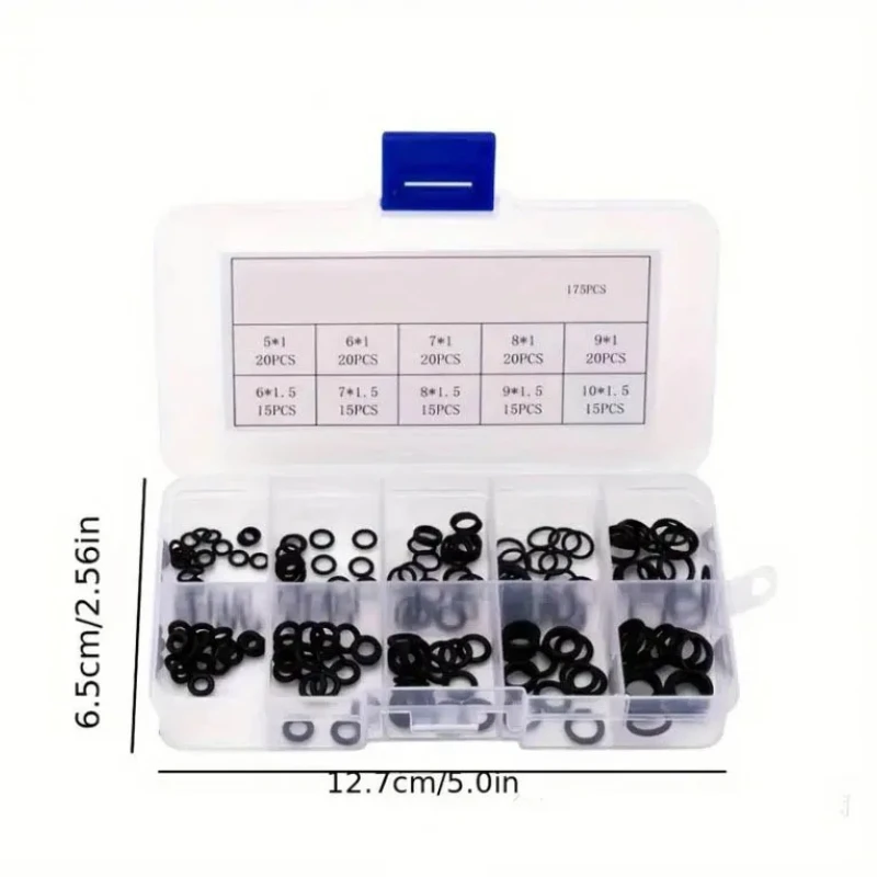 Nitrilrubber ronde pakking afdichting O-ringset elastische oliebestendige wasmachine pakkingen afdichtingen voor kraan professionele sanitairreparatie