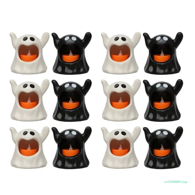 Pack of 12 Halloween Spirit Lamp Decorations Haunting Specter Light Ornaments