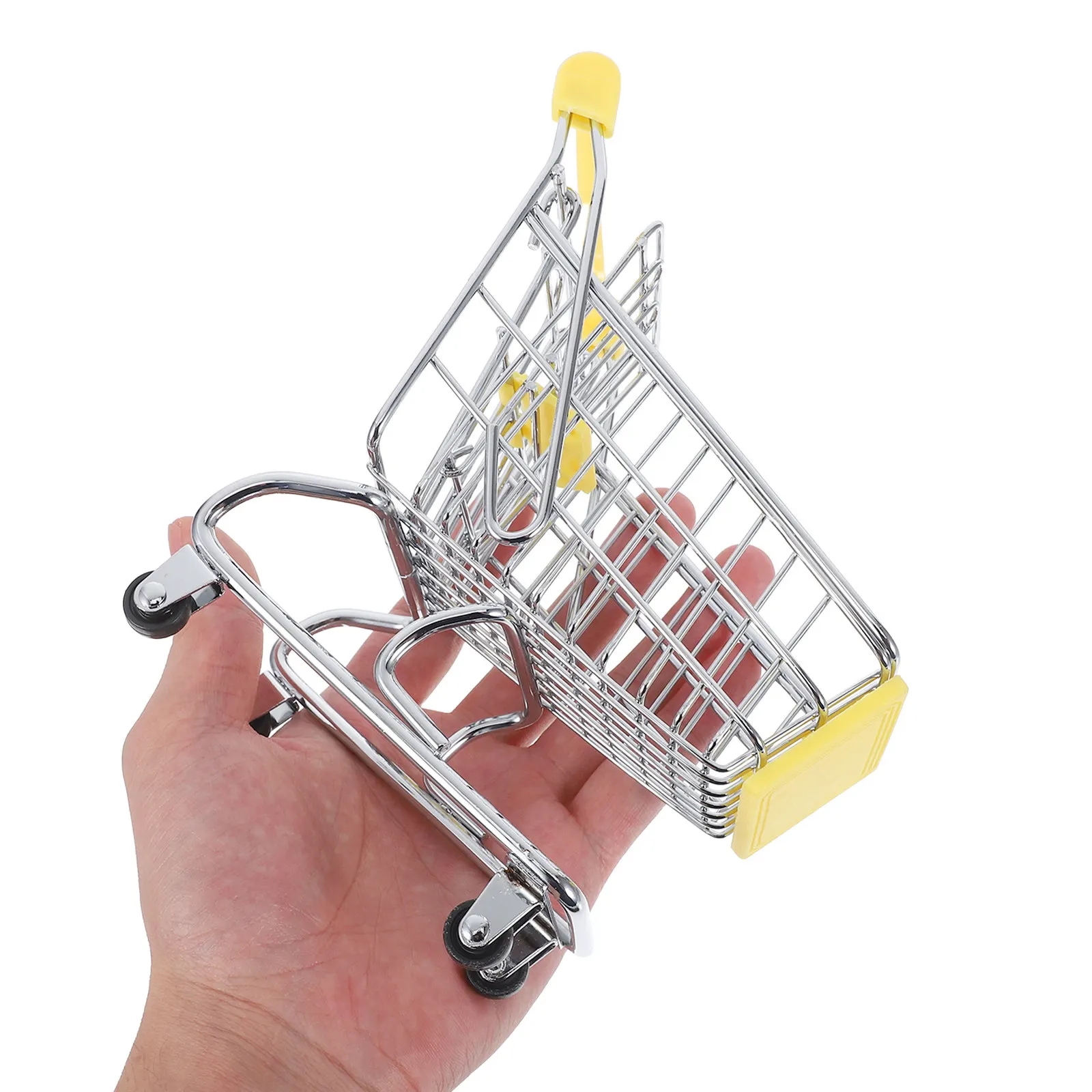 

Мини-тележка для покупок, металлическая тележка для продуктов, игрушечная тележка с колесами, маленькая ручная тележка-корзина для детей, для ролевых игр в супермаркете, для кукольного домика